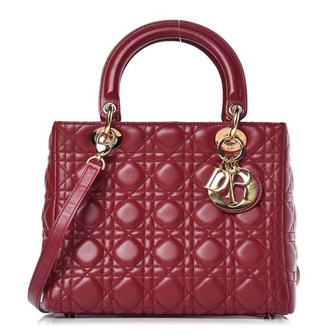 lady dior natural cannage lambskin|CHRISTIAN DIOR Lambskin Cannage Medium Tri .